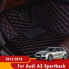 Коврики для Audi A3 Sportback 2018 2017 2016 2015 2014 2013 2012, автомобильные коврики, водонепроницаемые защитные аксессуары для интерьера