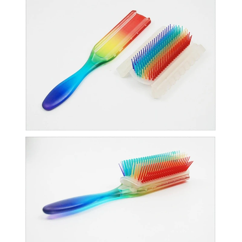 

Q1QD 9-рядная щетка для распутывания волос, разобранная щетка для распутывания волос, массажер для кожи головы, прямые кудрявые влажные волосы