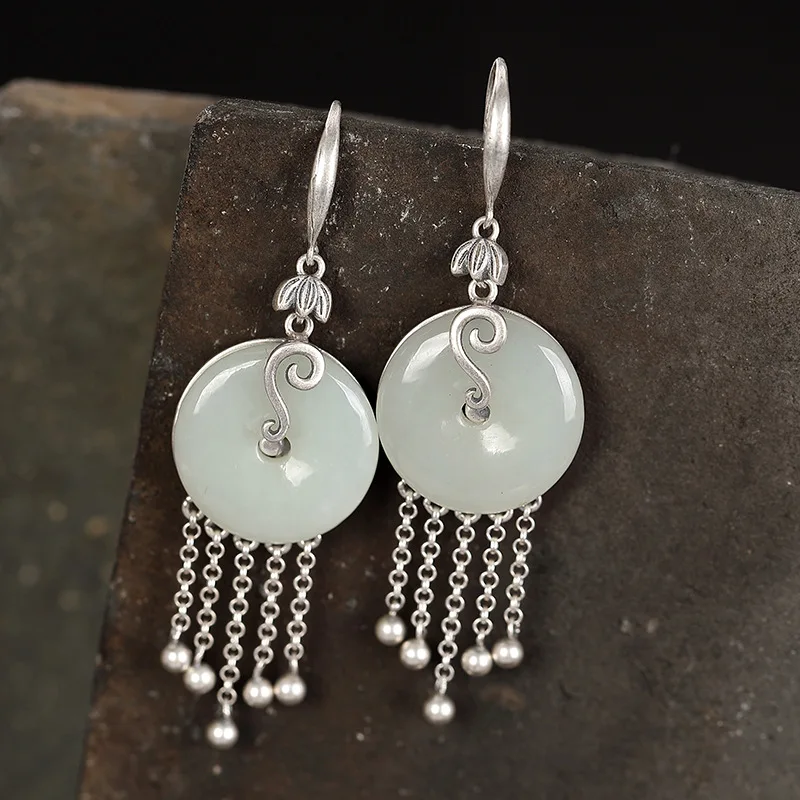 Оптовая продажа Винтажные серьги из стерлингового серебра S925 пробы с