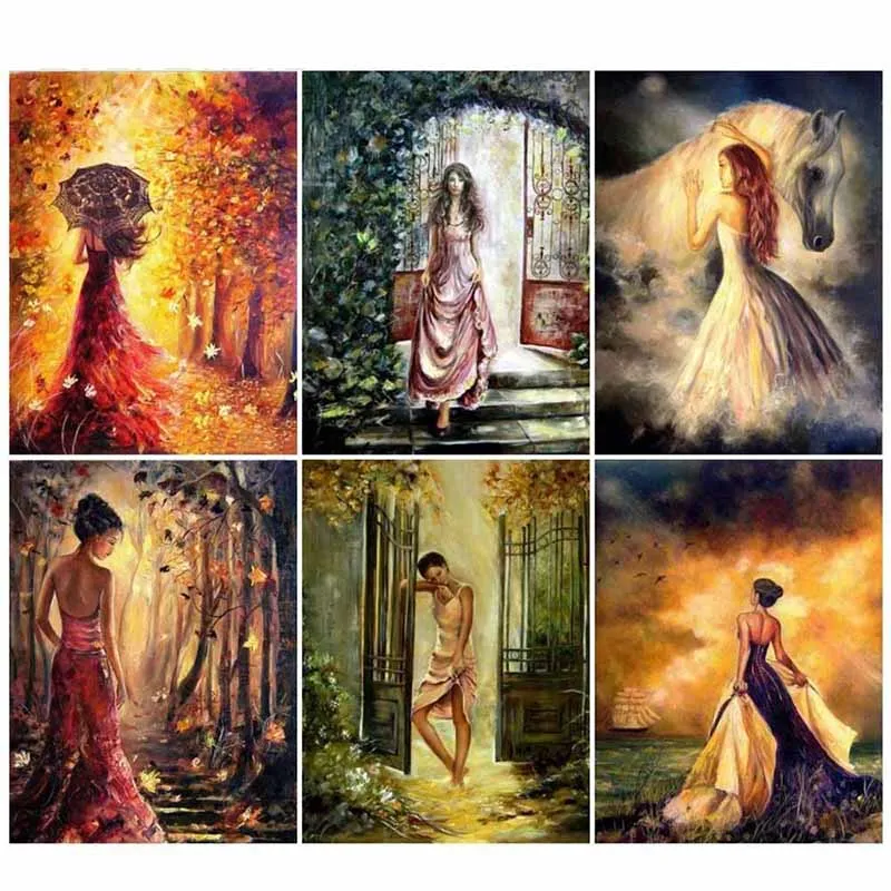 

5D DIY Diamond Painting Girl Picture Of Rhinestones Diamond Embroidery Full Display Mosaic Cross Stitch Home Decor