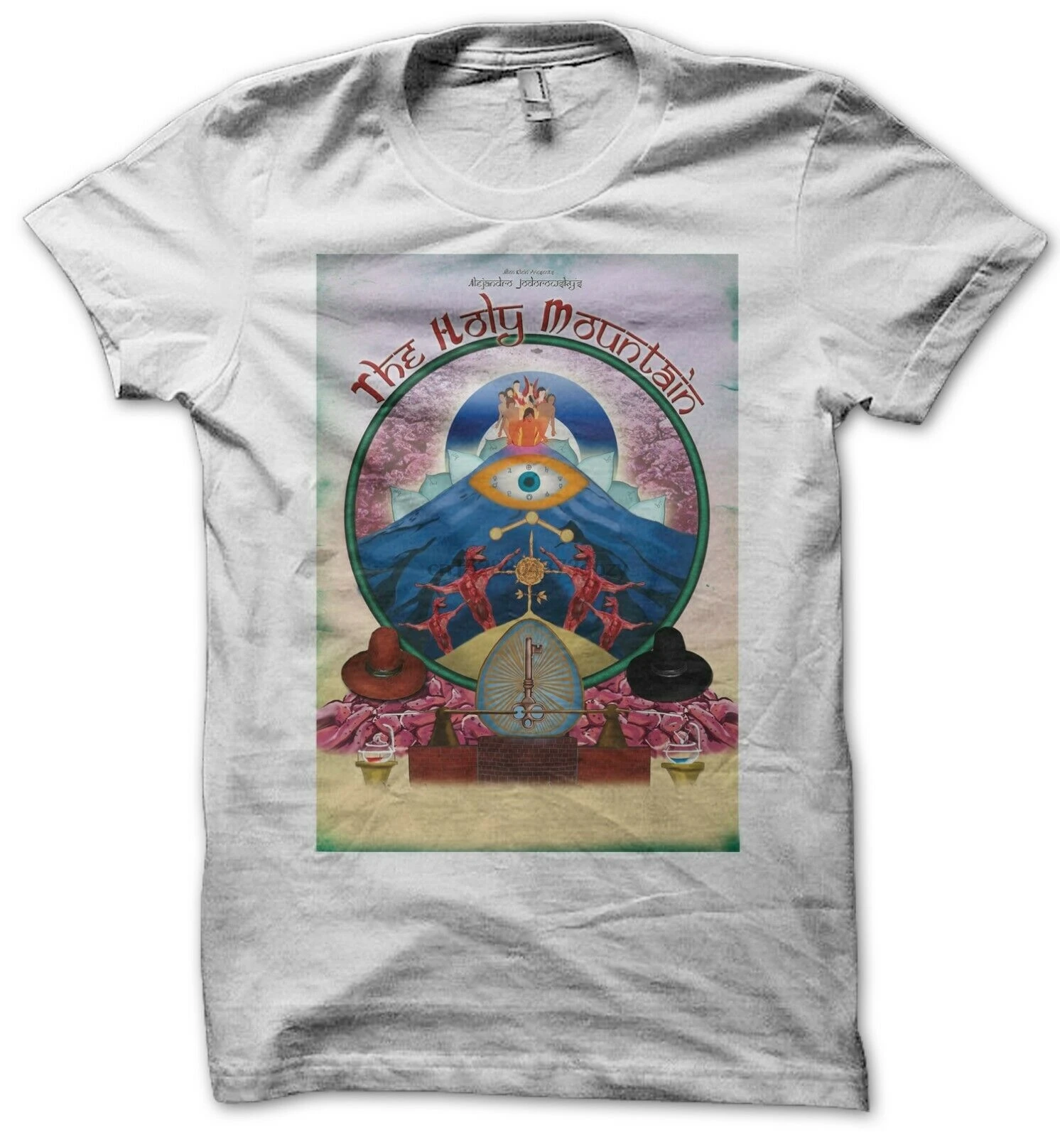 Святая Гора 1973 Jodorowsky фильм мужские белые S XL|Мужские футболки| |