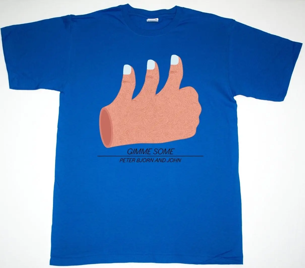 

PETER BJORN AND JOHN GIMME SOME INDIE POP ROCK P B & J CUT COPY NEW BLUE T-SHIRT Tops Tees Printed Men T Shirt