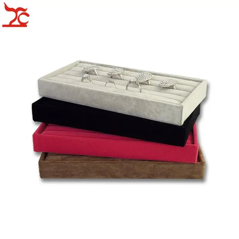 Бархатный Чехол-органайзер для ювелирных изделий 4 цвета 11 х22 х3 см | Украшения и