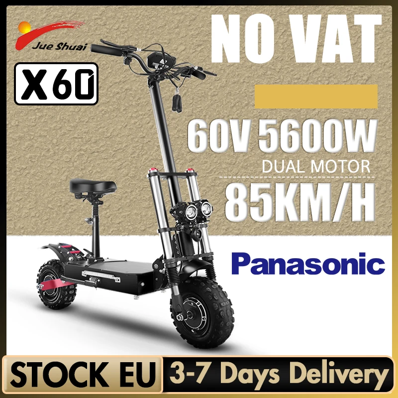 

Электрический скутер без НДС, 60 в, 30 А, батарея Panasonic, Электрический скутер для взрослых, 100 км, максимальная дистанция, Электрический скутер, ...