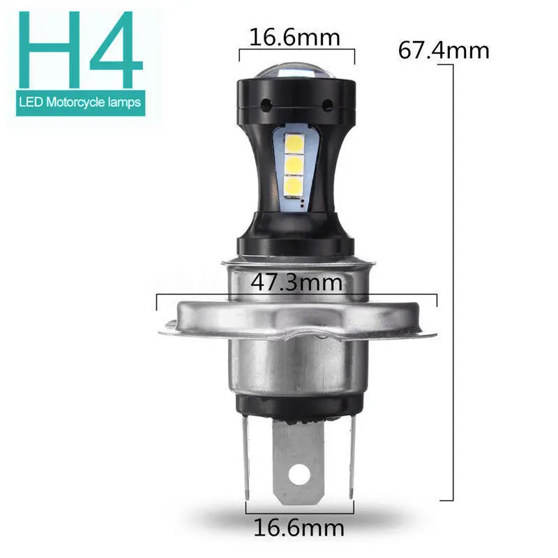 Vehemo H4 3030 18SMD Передний фонарь светодиодный противотуманная фара мотоцикла