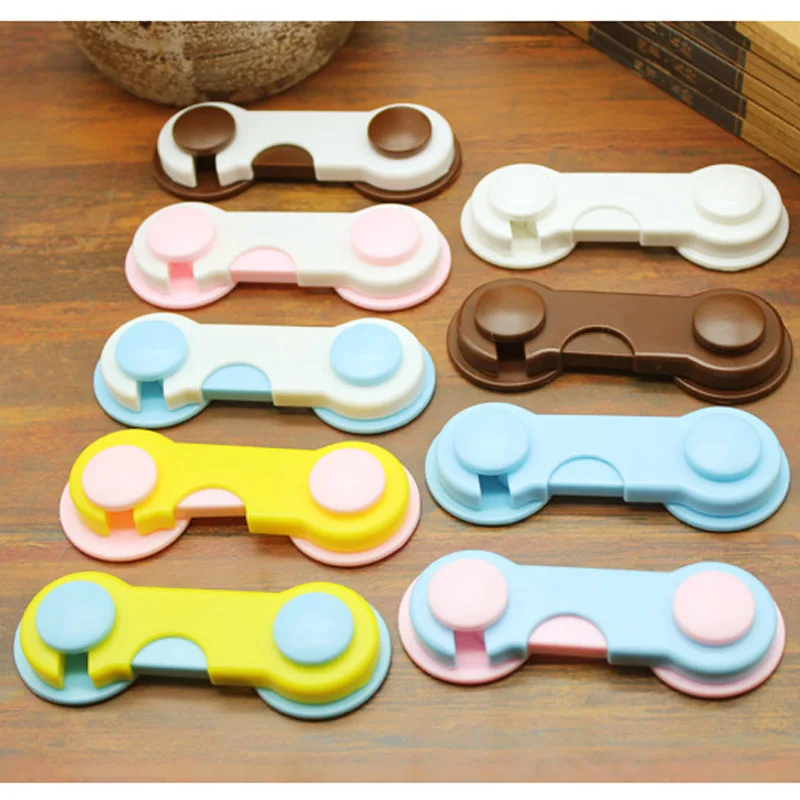 Protector de seguridad para ni&ntilde;os, pestillo de seguridad multifunci&oacute;n para el cuidado del beb&eacute;, armario, puerta, caj&oacute;n, 2 unids/paquete-1