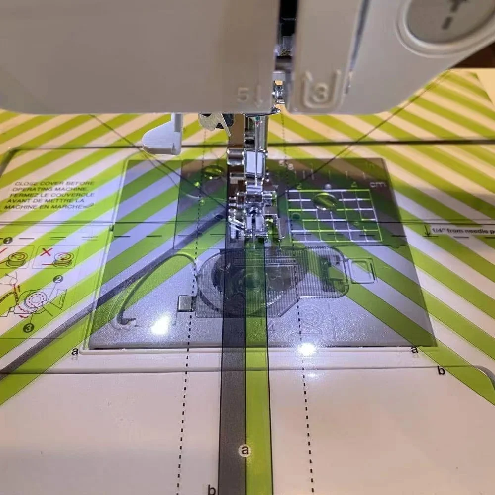 

Clearly Perfect Angles for 1/2 square triangles -Presser Foot Angle Auxiliary Tool