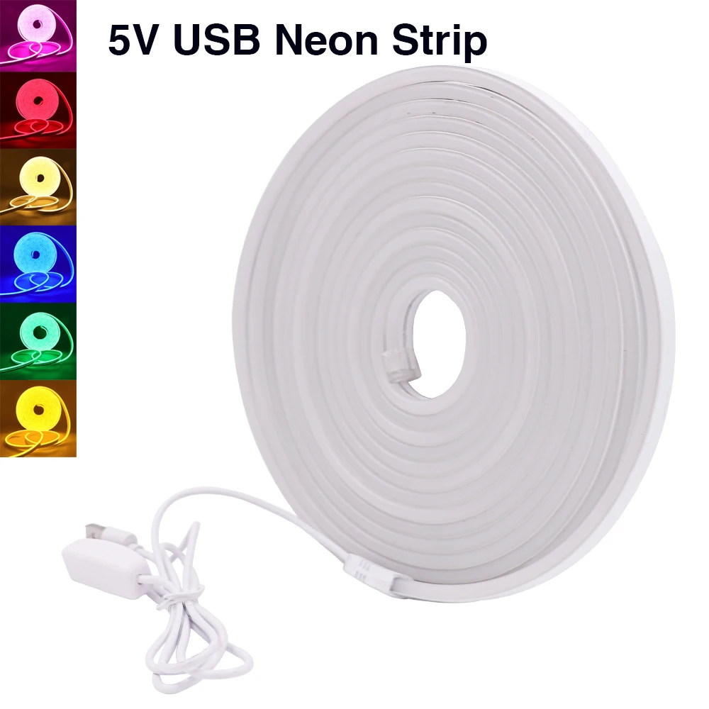 

Неосветильник USB-лента для освещения праздников, 5 В, 12 В, водонепроницаемая, SMD 2835, 120 светодиодов/м, белая, красная, холодная, синяя Гибкая нео...