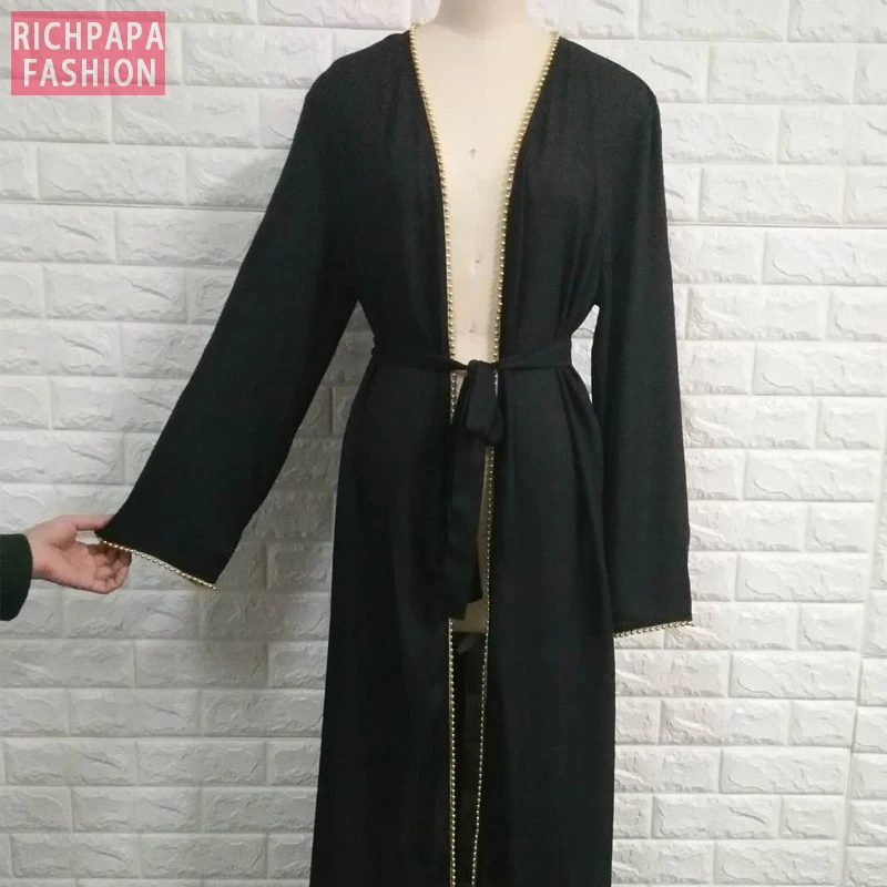 Женское открытое кимоно-абайя мусульманский Дубай 2019 кафтан женский
