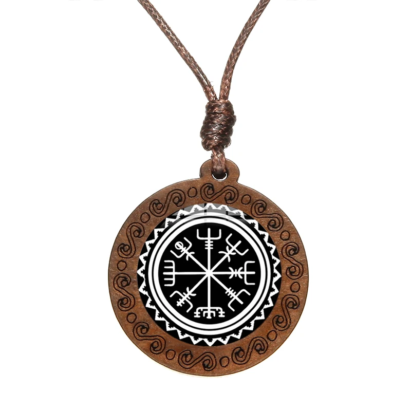 Ожерелье-Компас викингов исландский вегвизирский шлем в рунической круглой