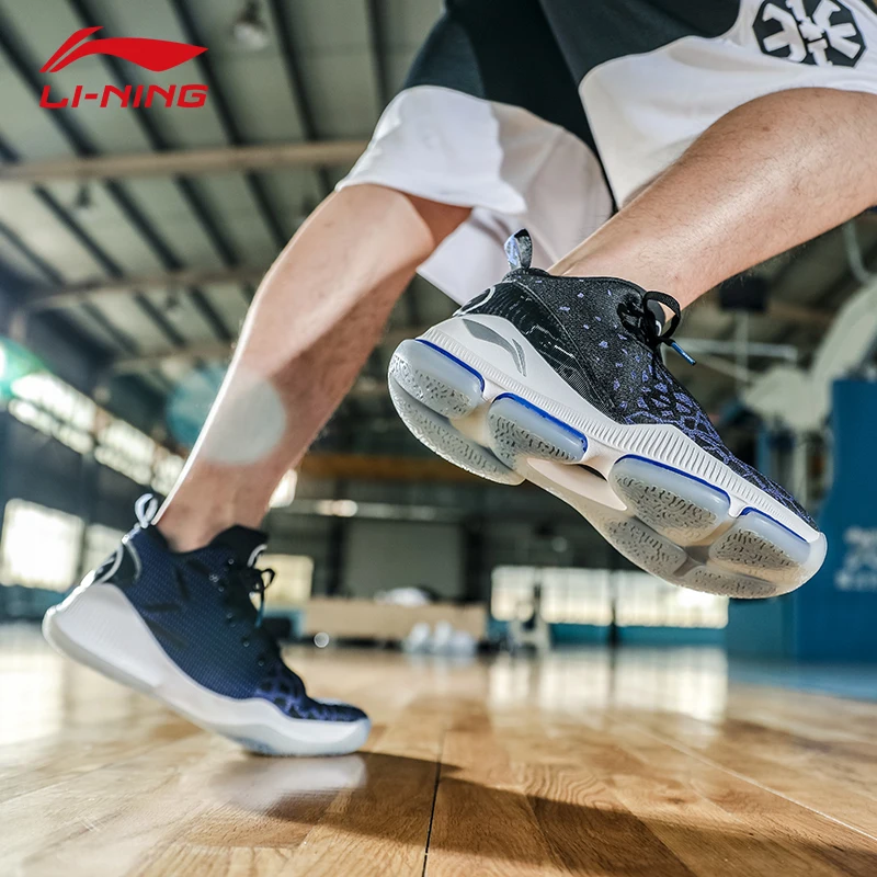Li-Ning Мужская деление III Уэйд Профессиональная баскетбольная обувь подкладка облако дышащие кроссовки спортивная обувь SJAS17