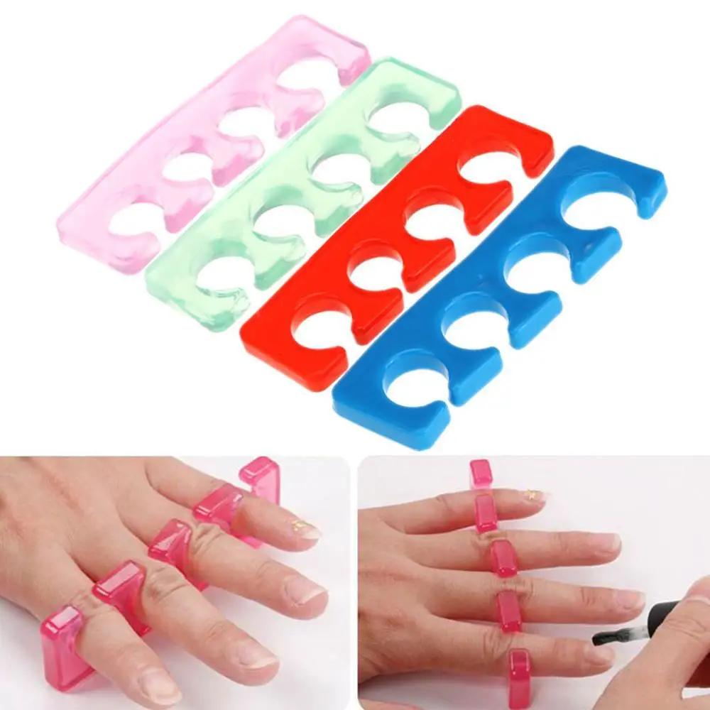 

2 Pcs Silicone Soft Nail Art Toe Separator Finger Spacer for Manicure Pedicure Nail Tool