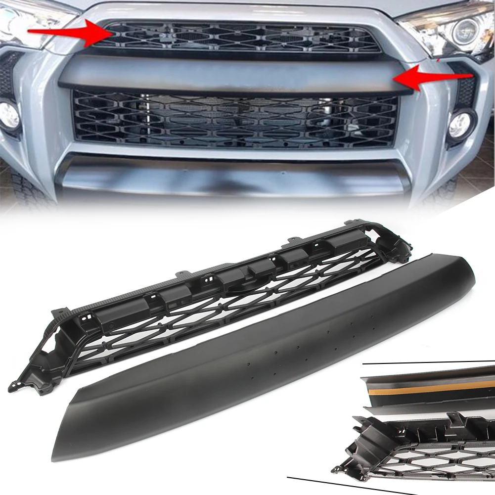 Верхняя Передняя решетка гриль для Toyota 4runner 2014 2015 2016 2017 2018 с эмблемой ABS аксессуары
