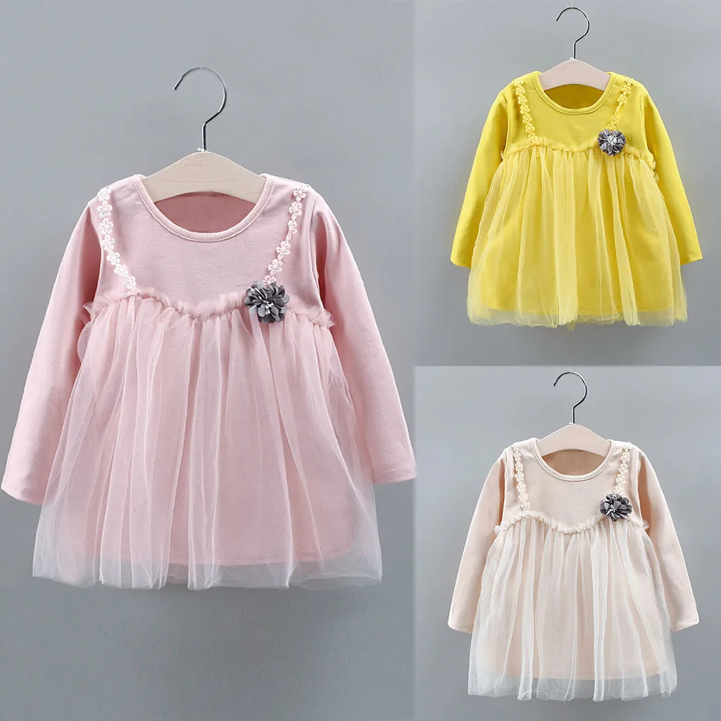 Осенние корейские платья для девочек маленькая свежая Детская кофта с длинным