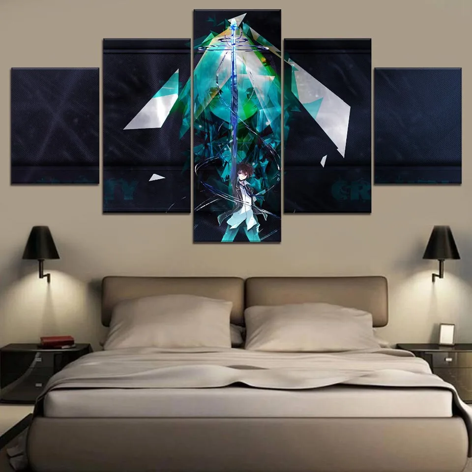 

Wall Art Canvas Home Decoration 5 Pieces Guilty Crown Paintings Pictures Hd Prints Japan Anime Modern Poster for Bedroom Modular