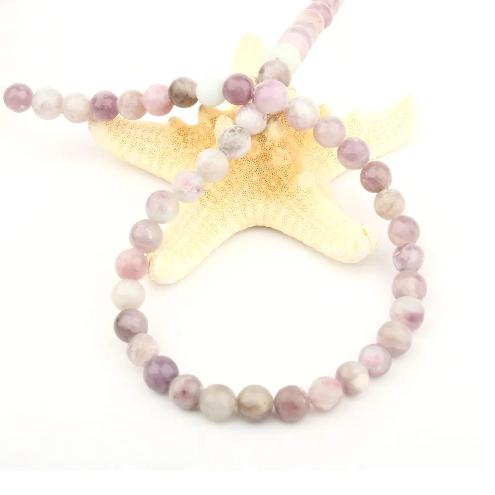 

Natural Stone Violet Lilac Jaspers Beads Round Loose Beads 4 6 8 10 12MM For Bracelet Necklace Jewelry Making DIY 36cm