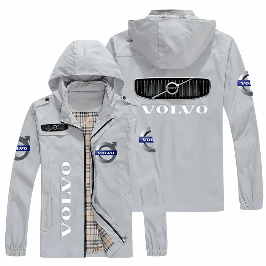 

2021 spring casual fashion tight jacket men's jacket new baseball jacket men's S-2xl top hooded jacket Volvo logo jacket