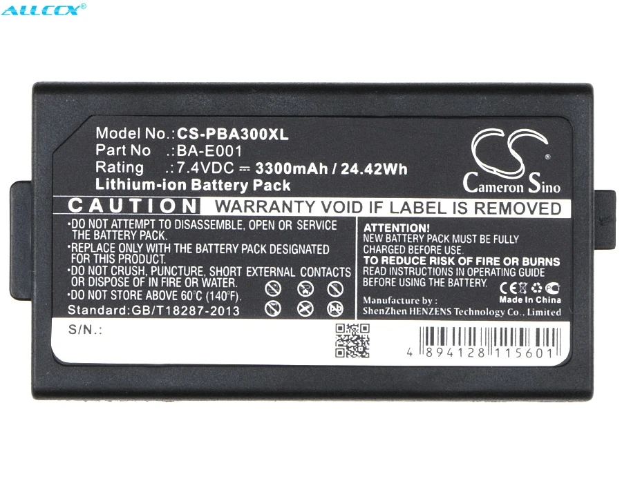 Кэмерон Sino 3300 мАч батарея BA E001 PJ7 для Brother PT E300 E500 E550W H300 H300LI H500LI P750W|Цифровые