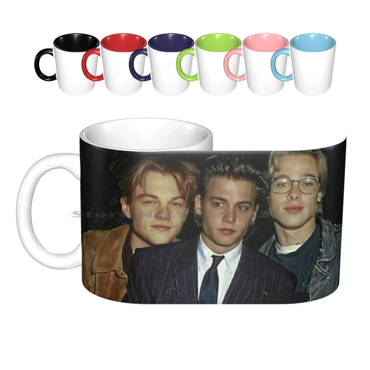 

Leonardo Dicaprio , Brad Pitt And Johnny Depp Ceramic Mugs Coffee Cups Milk Tea Mug Brad Pitt Brad Pitt Brad Pitt Jennifer