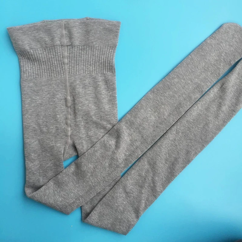 Осенняя одежда хлопковые трикотажные колготки женские нижние длинные чулки для