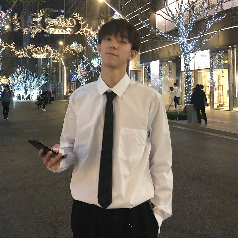 Весна и лето 2020 новая Корейская версия тренда повседневной мужской сплошной цвет