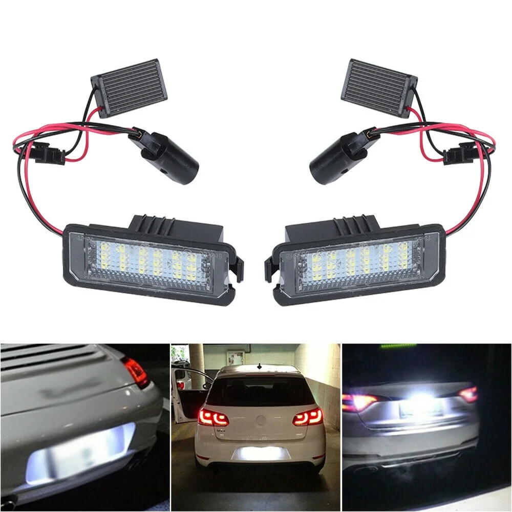 

2 шт. светодиодный автомобильный номерной знак для Porsche Boxster/ Cayenne 911 Carrera с декодированием белый 6000K 12V номерной знак