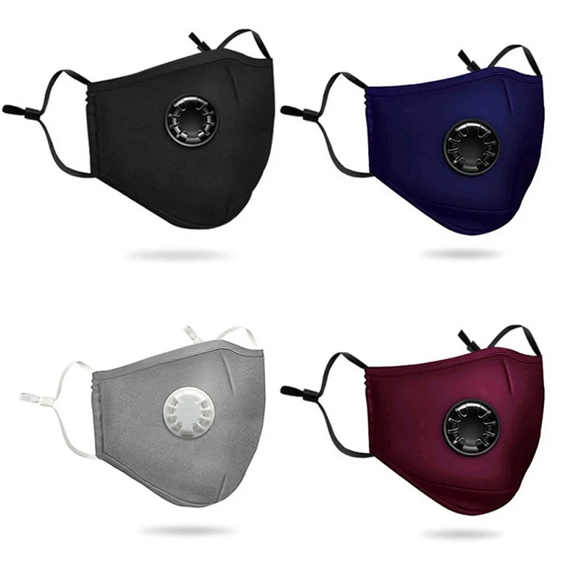 Маска для лица с дыхательным клапаном Пылезащитная маска PM2.5 фильтровальная