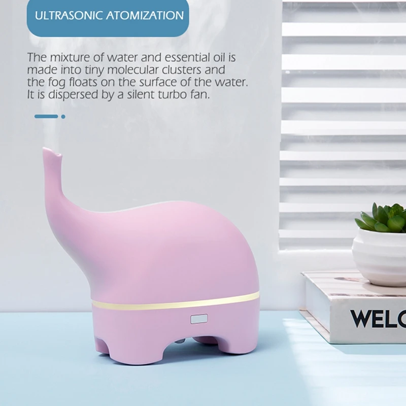 

USB Funny Elephant Ultrasonic Essential Oil D-Iffuser Color LED Humidificador Portable Air Humidifier Fogger