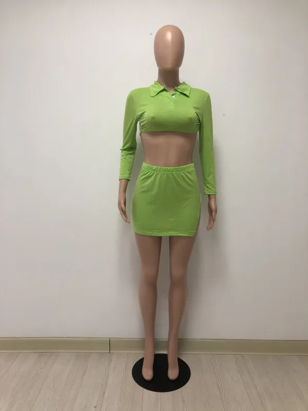 

FNOCE Women 2021 Fashion Solid Color Bare Back Drawstring T-Shirt Side Slit Short Skirt Two-Piece Set Summer Backless Suit Sexy