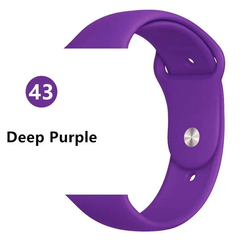 Purple Lbiaodai ремешок для apple watch 4 3 apple watch band apple watch ремешок 44mm 40mm iwatch band 42mm 38mm спортивный силиконовый браслет ремешок для часов ремешки для apple watch 4 3 2 1 - Цвет ремешка: Purple