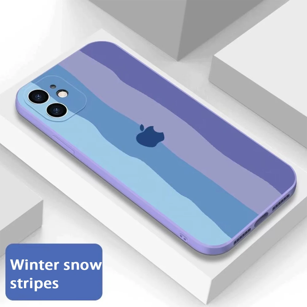 

2021 New Style Rainbow Gradient Laser Phone Case For iPhone 12 11 Pro Max X XR XS Max 7 8 Plus Mini SE Hard PC Back Cover