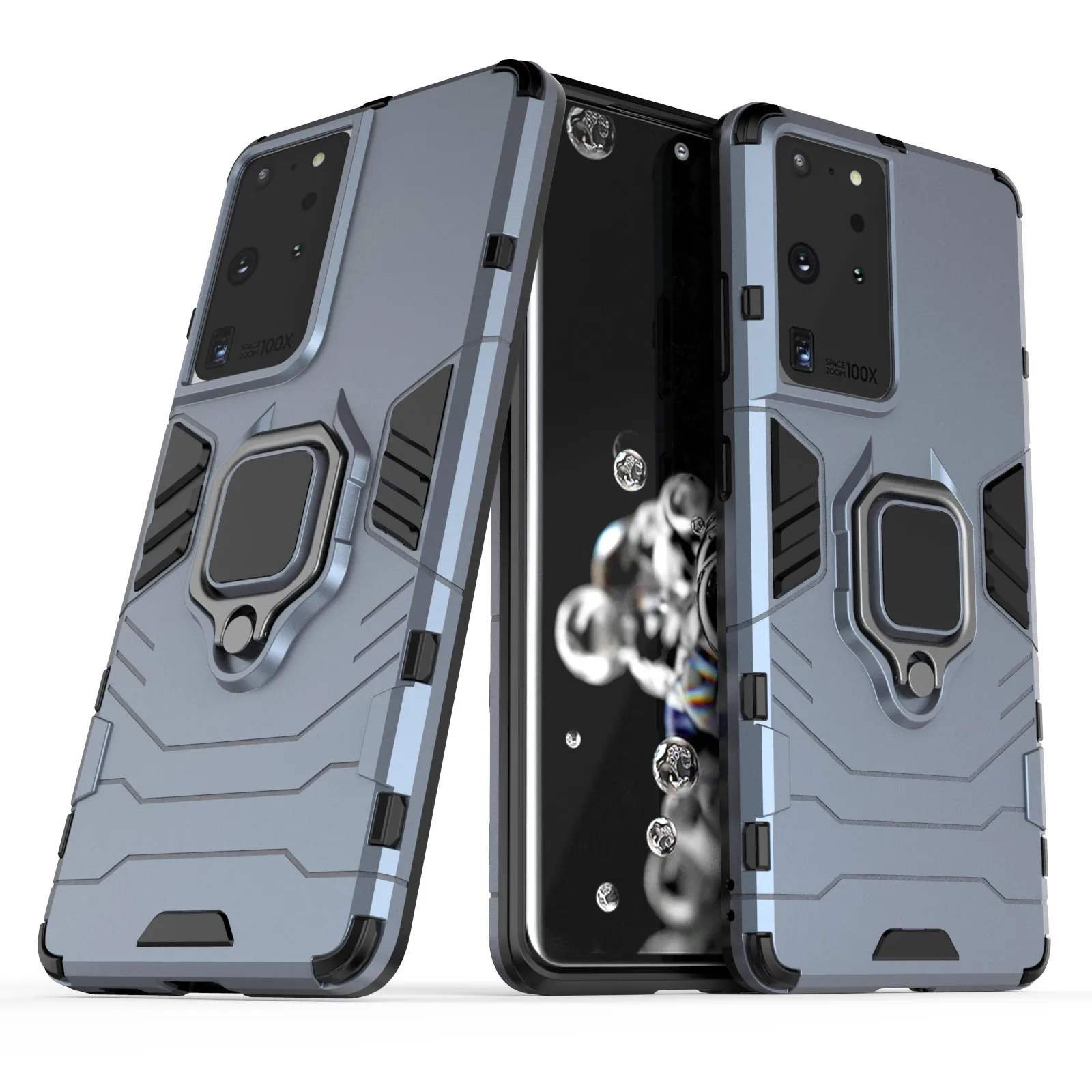

Case for Samsung Galaxy S30 Ultra Case Hard PC Soft TPU Hybrid Rugged Magnetic Back Cover Armor Shockproof Ring Holder