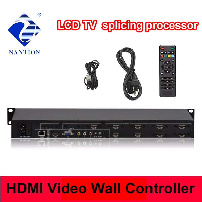 Настенный видеоконтроллер 3x3 1x9 9x1 настенный ТВ-процессор с выходом 1 в 9 для экрана
