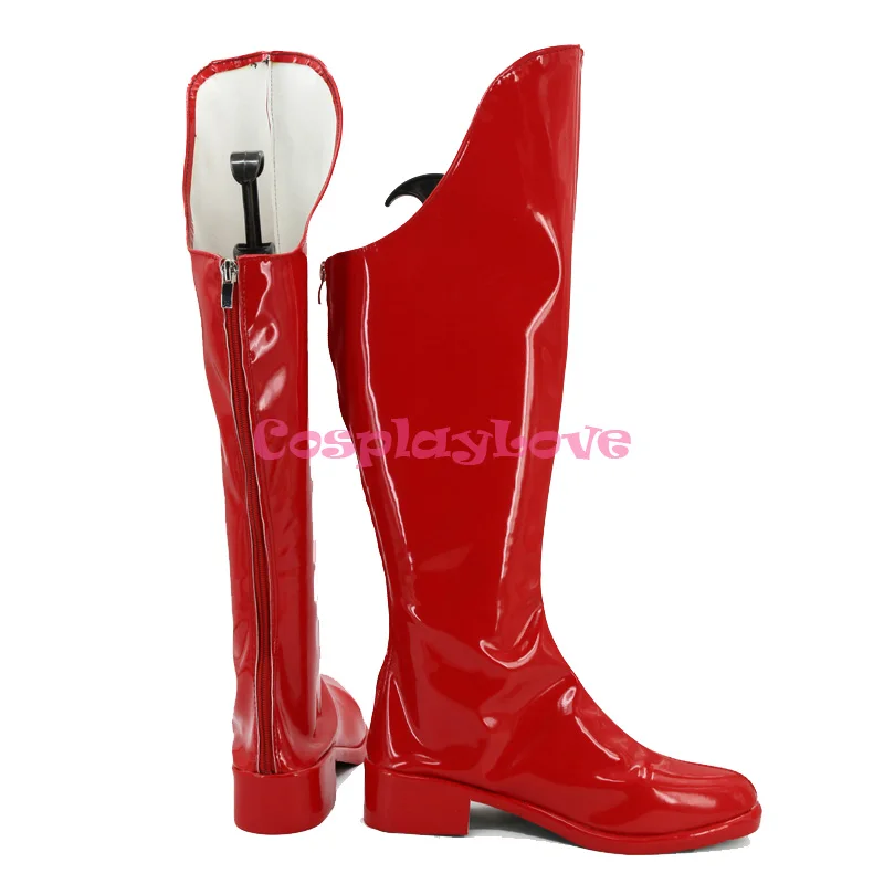 

CosplayLove SuperGirl Cosplay Shoes Newest Custom Made American Movie Red Long Boots For Girl Boy