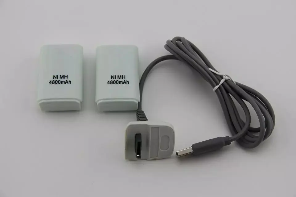 3 в 1 2x4800mah батареи+ usb кабель зарядного устройства для Xbox 360 беспроводной/проводной контроллер Bateria аккумуляторная батарея