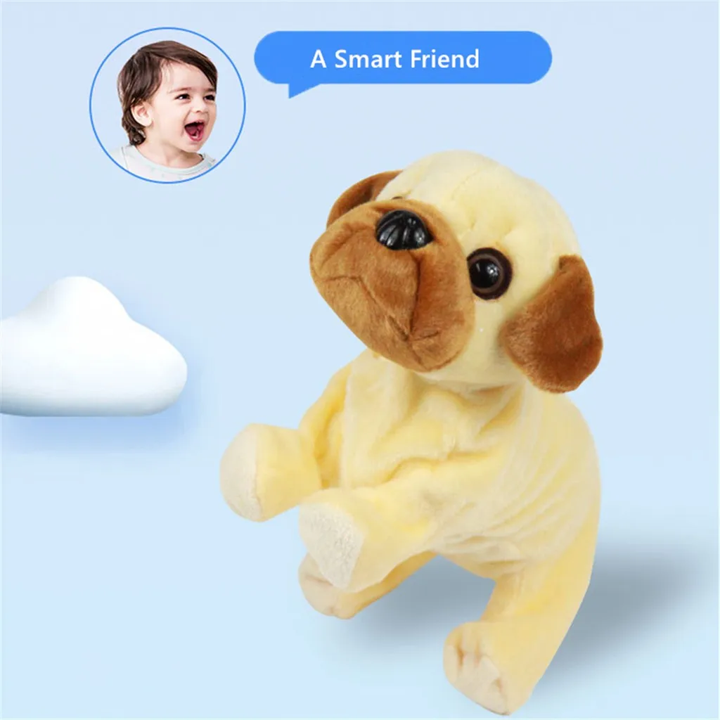 Милые Плюшевые Электронные собаки дети стенд Walk Sound control интерактивный робот игрушка Подарки для детей день рождения Рождество# g4