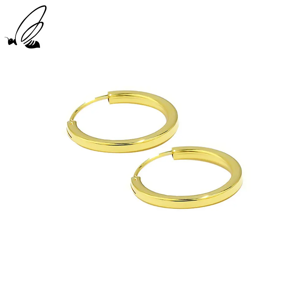

S'STEEL 925 Sterling Silver Simple Round Designer Thin Hoop Earrings 2021 Gift For Women Boho Wedding Accessories Fine Jewelry