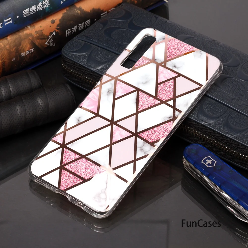 Милые мягкие силиконовые чехлы для Samsung A750 чехол телефона бамперы мраморные