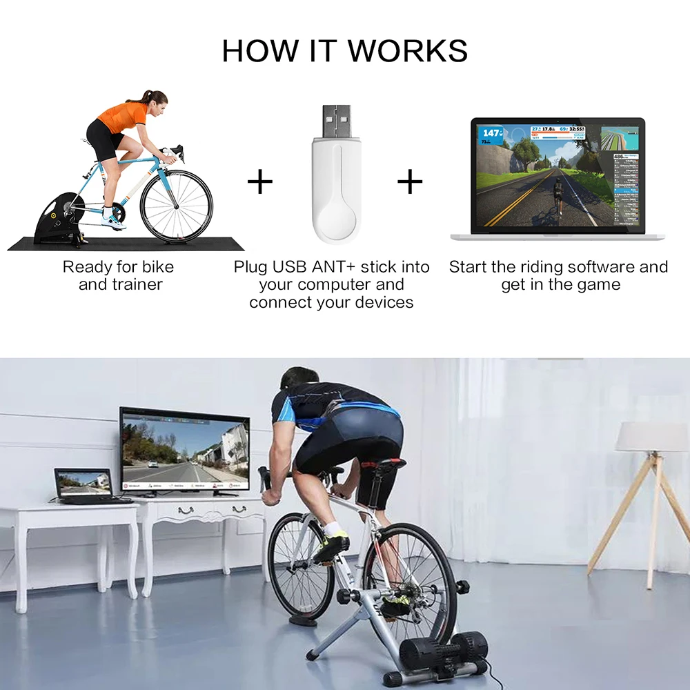 Mini ANT+ USB Stick Adapter Dongle ANT Portable for Garmin Zwift Wahoo cycling Forerunner|Велокомпьютеры| |