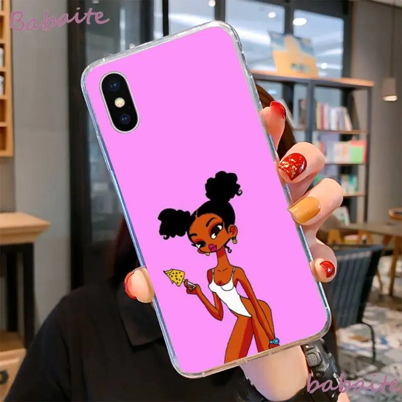 Новинка черный чехол для телефона Babaite из ТПУ с изображением меланина девочек iPhone