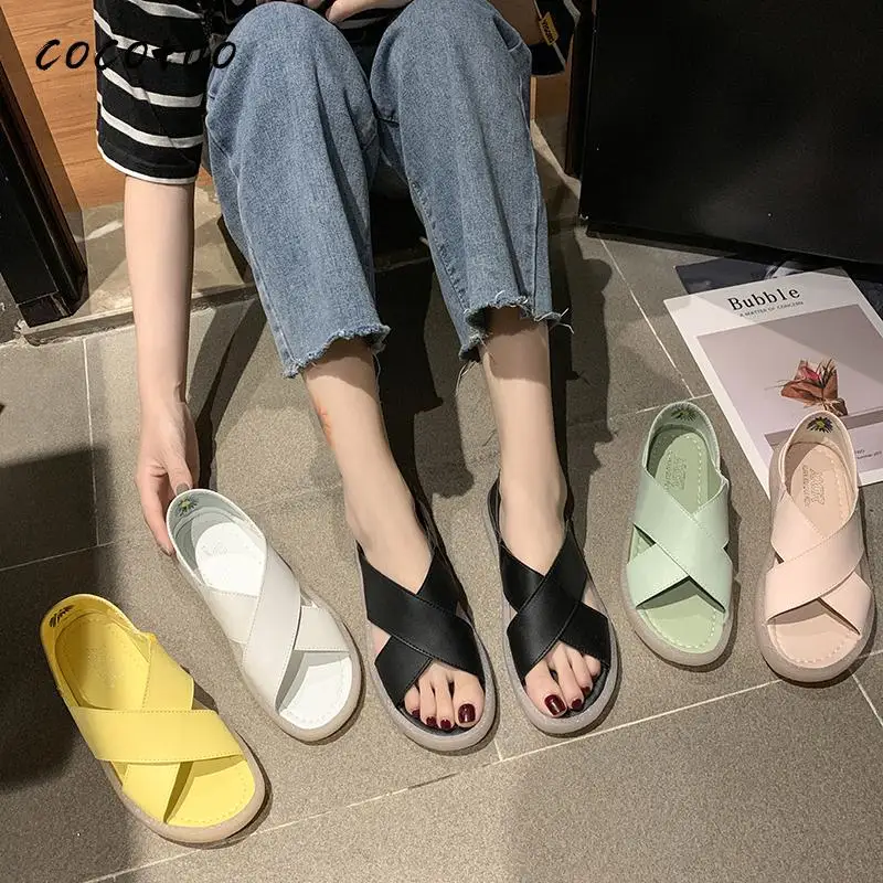 Сандалии женские волшебные стильные Новинка лета 2020 дикие студенческие мягкая