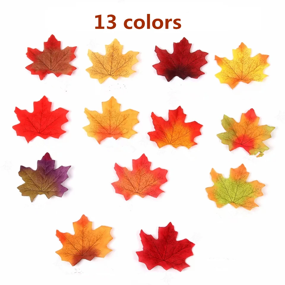 100 шт./упак. 8 см искусственные цветы в виде кленового листа свадебные украшения