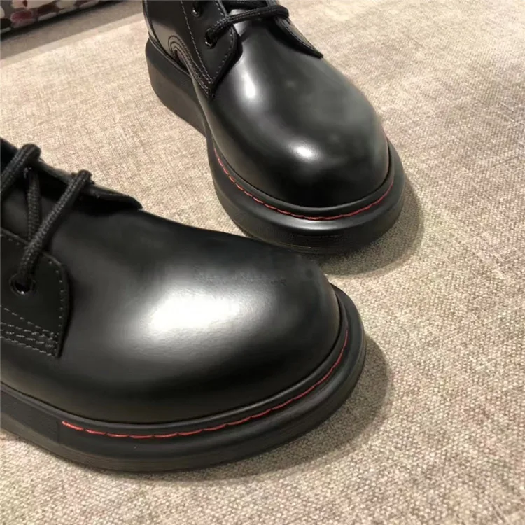 2019 женские ботинки Botines Mujer Цвет черный белый на плоской подошве со шнуровкой