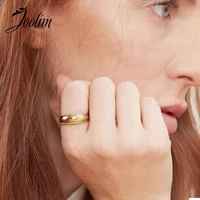 joolim high end pvd exaggerate cabochon rings for women stainless steel jewelry wholesale