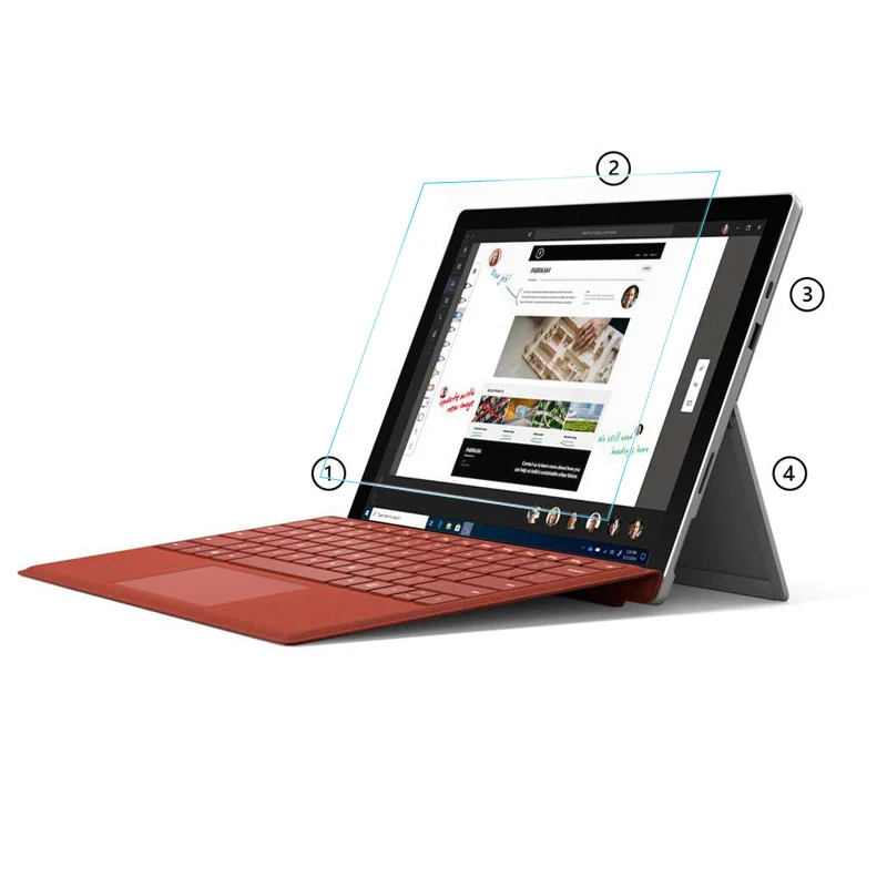 Закаленное стекло для защиты экрана Microsoft Surface Pro 7 6 5 4 3 Pro7 Pro6 Pro5 Pro4 Pro3 TAB Защитная