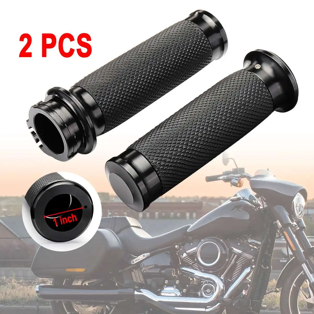 

2 шт. Серебристые/черные 1 дюймовые ручки для Harley Davidson для-Touring Sportster XL883 Dyna аксессуары для мотоциклов