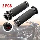 2 шт. Серебристыечерные 1 дюймовые ручки для Harley Davidson для-Touring Sportster XL883 Dyna аксессуары для мотоциклов