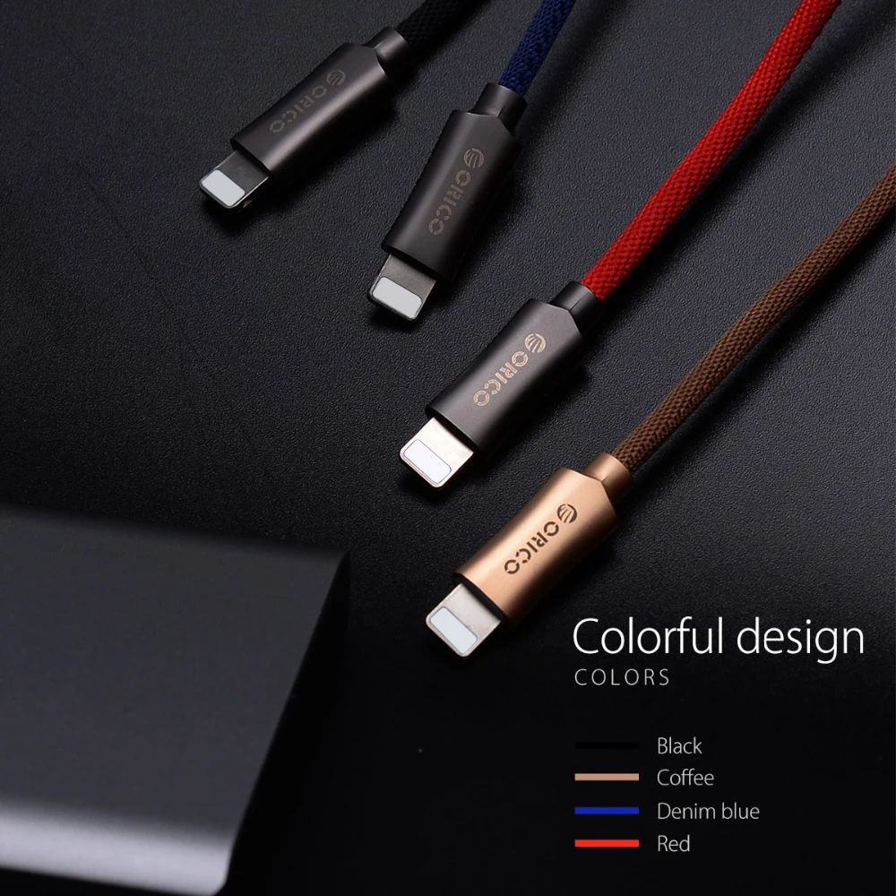 USB кабель ORICO LTU Lightning для iPhone 3 фута 100 см 2 4 А быстрой зарядки 6 7 питания Plus|usb cable for