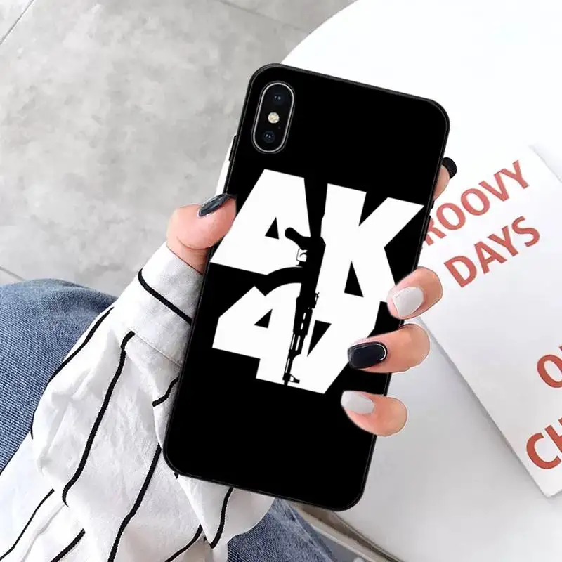 

AK-47 gun Phone Case for iPhone 11 12 pro XS MAX 8 7 6 6S Plus X 5S SE 2020 XR mini