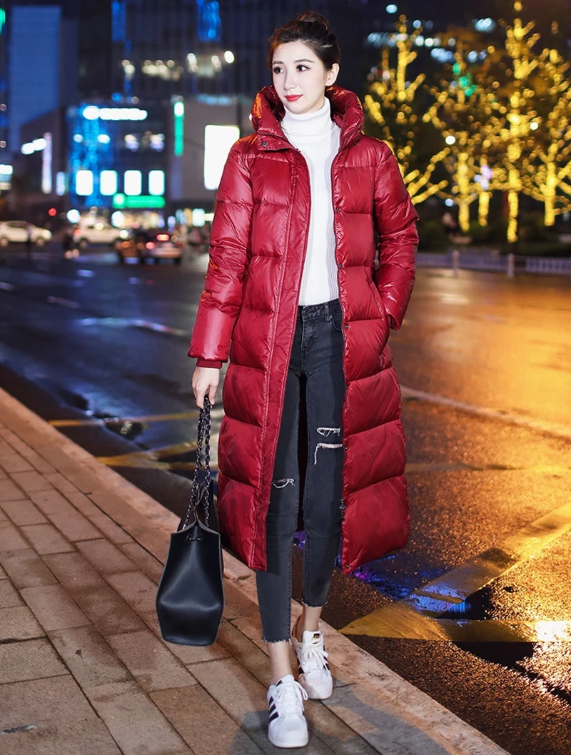 

Женское пальто, длинное, 2020, модное, женское, высокое качество, белый утиный пух, куртка, ветровка, теплая, H620